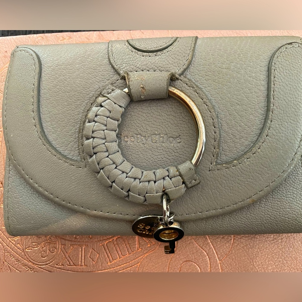 See by Chloé Gray Leather Wallet